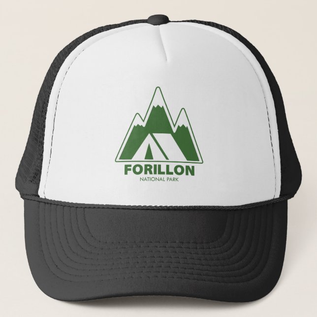 Forillon National Park Mountains Camping Trucker Hat (Front)