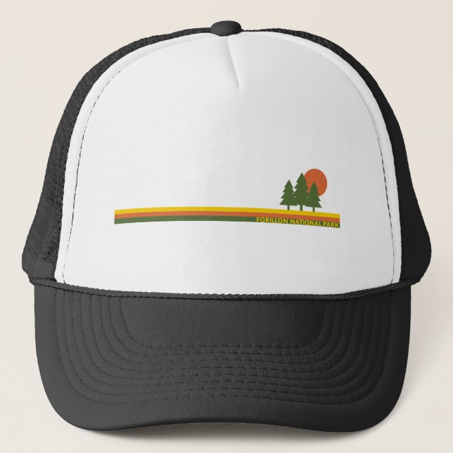 Forillon National Park Pine Trees Sun Trucker Hat (Front)