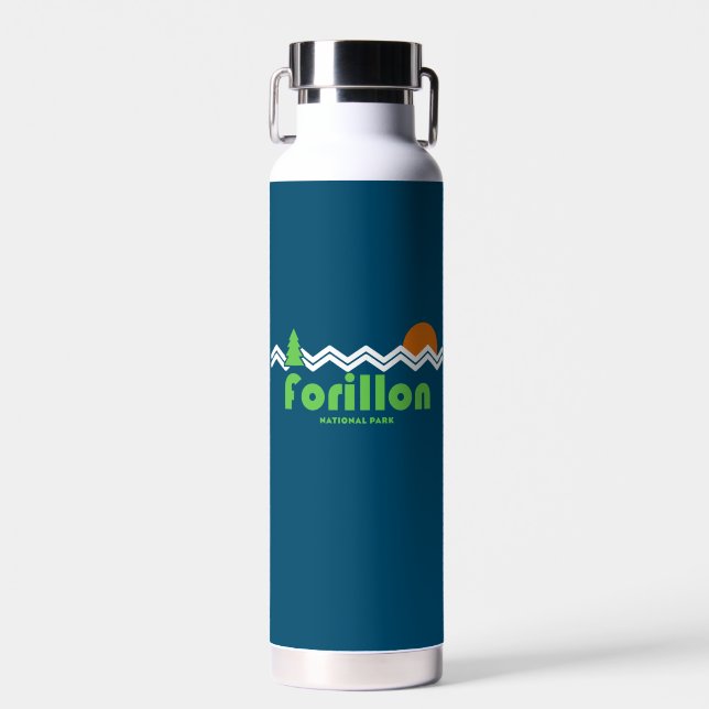Forillon National Park Retro Water Bottle (Front)