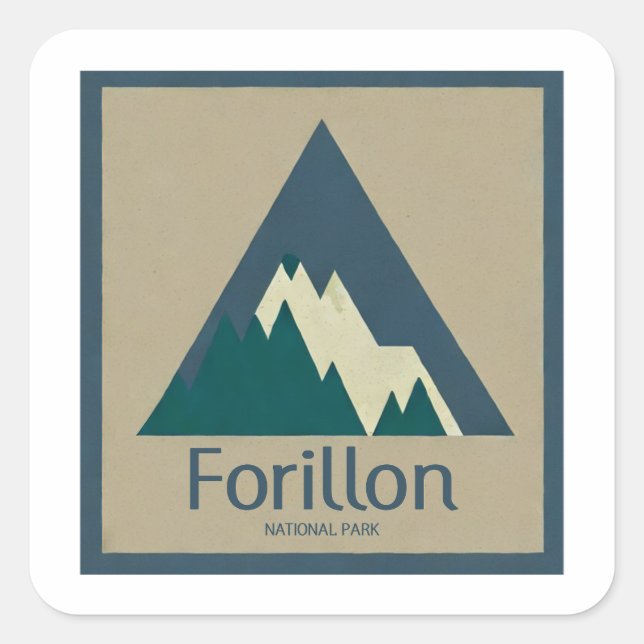 Forillon National Park Rustic Square Sticker (Front)