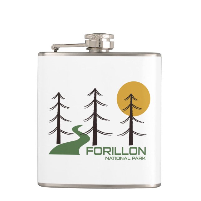 Forillon National Park Trail Hip Flask (Front)