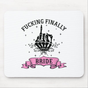 Foring Finally Bride Skeleton Hand Halloween Bache Mouse Pad