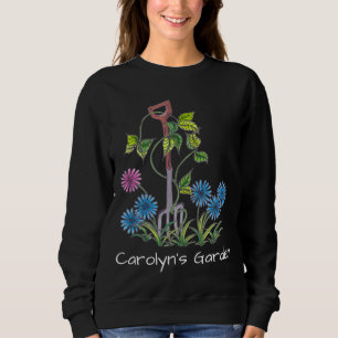 Fork and flowers with your name and text sweatshirt