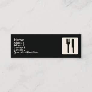 Fork and Knife - Skinny Mini Business Card