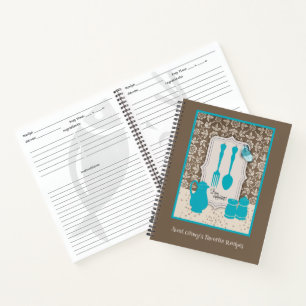 Fork and Spoon Personalised Recipe Notebook
