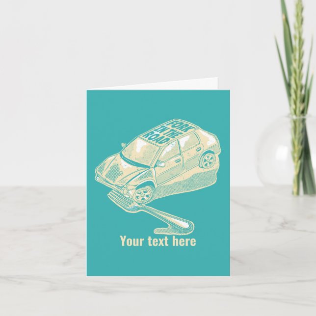Fork in the road car accident card (Front)