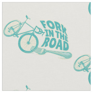 Fork in the road Funny bicycle Fabric