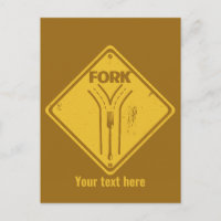 Fork in the road funny traffic sign
