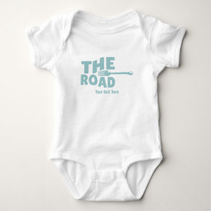 Fork in the road typography baby bodysuit