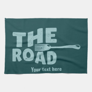 Fork in the road typography tea towel