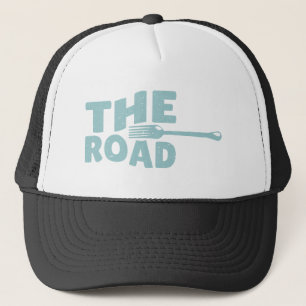 Fork in the road typography trucker hat