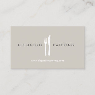 Fork & Knife Logo for Chef, Catering, Restaurant Business Card