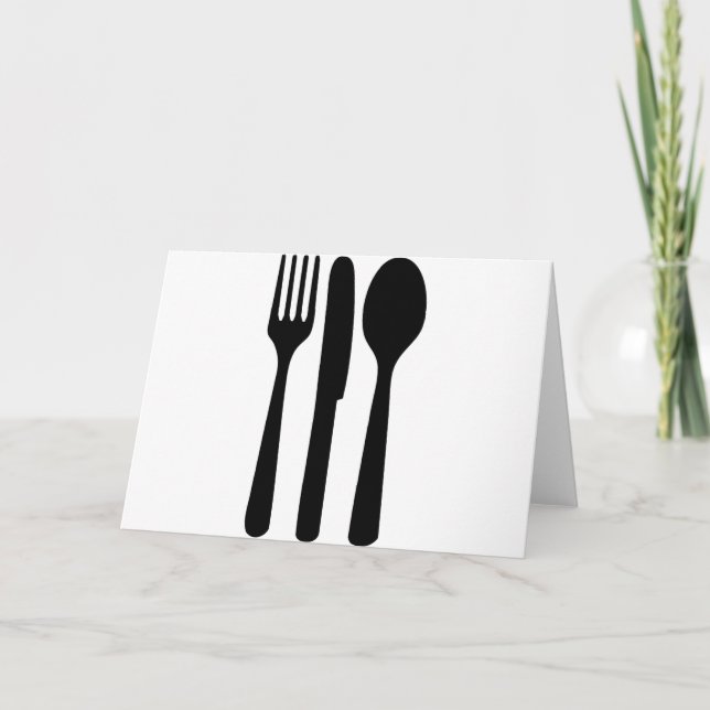 fork knife spoon icon card (Front)