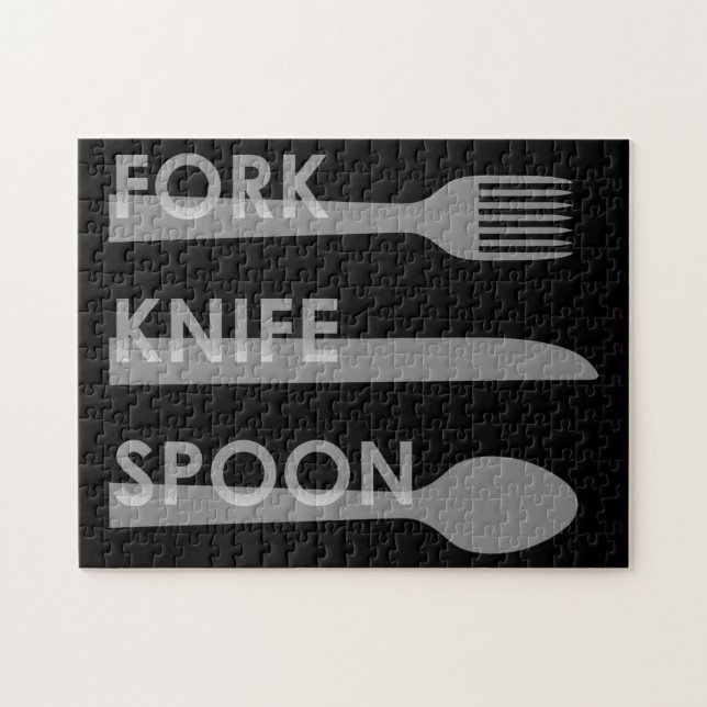 Fork Knife Spoon Jigsaw Puzzle (Horizontal)
