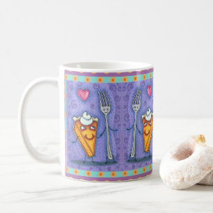FORK & PUMPKIN PIE, MADE FOR EACH OTHER, ROMANCE COFFEE MUG