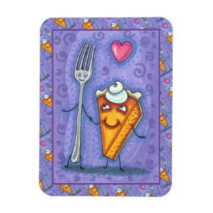 FORK & PUMPKIN PIE, MADE FOR EACH OTHER, ROMANCE MAGNET