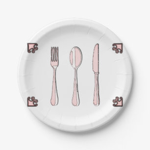 Fork, Spoon, and Knife Paper Plate