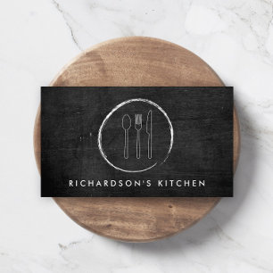 FORK SPOON KNIFE SKETCH LOGO for Catering, Chef... Business Card