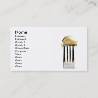 Fork with garlic business card