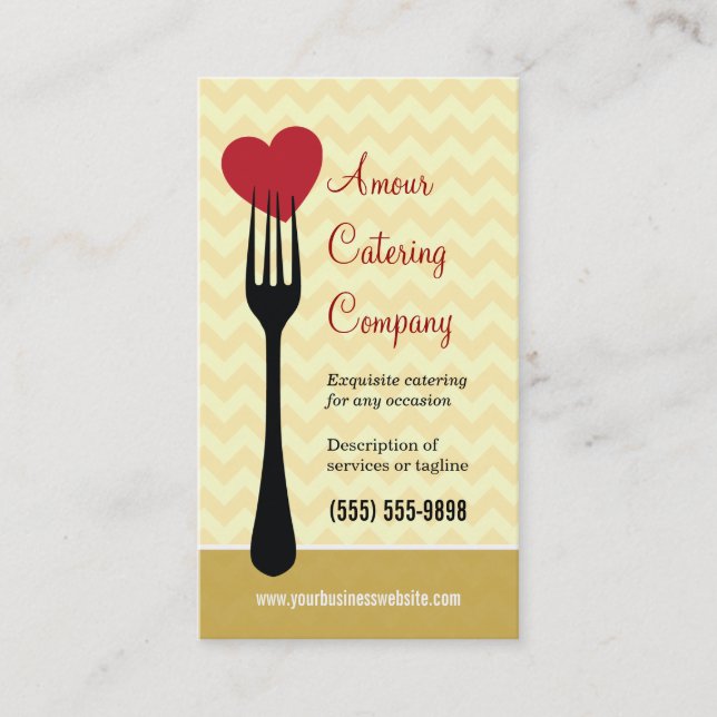 Forked Heart Restaurant/Catering Business Card (Front)