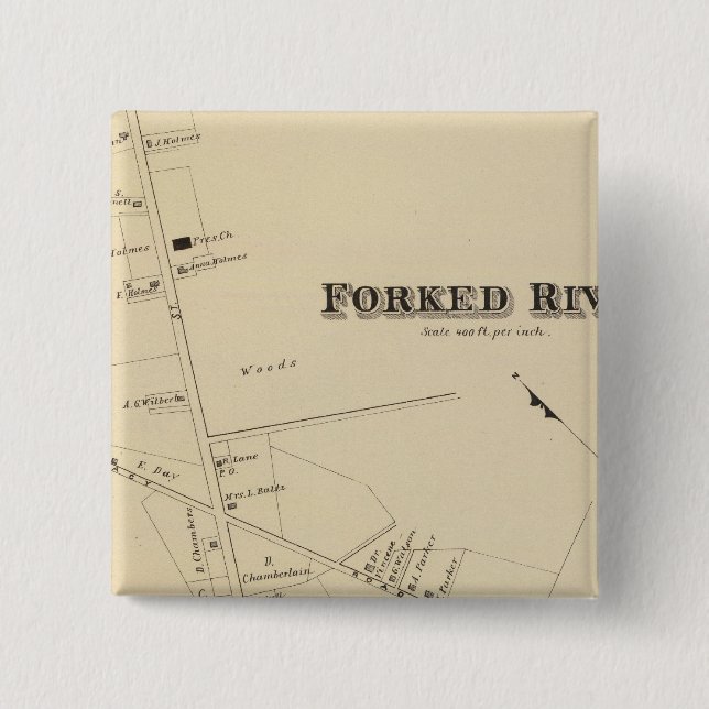 Forked River, New Jersey 15 Cm Square Badge (Front)