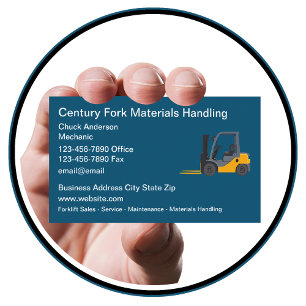 Forklift And Materials Handling Equipment Business Card