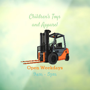 Forklift cartoon illustration