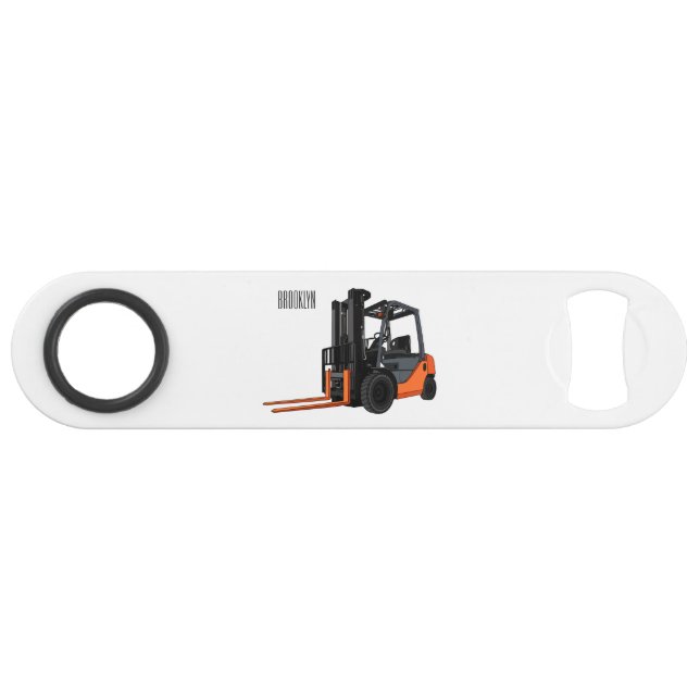 Forklift cartoon illustration (Front (Horizontal))