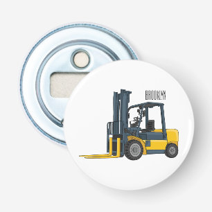 Forklift cartoon illustration bottle opener