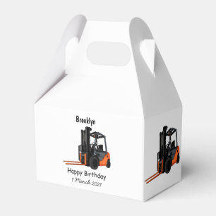 Forklift cartoon illustration favour box