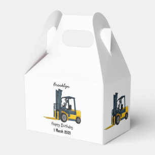 Forklift cartoon illustration favour box