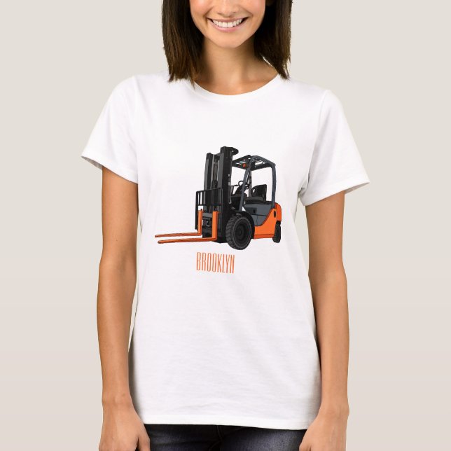 Forklift cartoon illustration T-Shirt (Front)