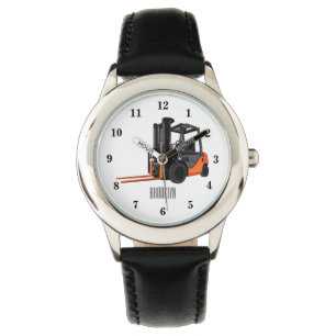 Forklift cartoon illustration watch