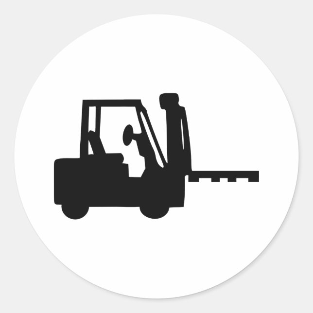 Forklift Classic Round Sticker (Front)