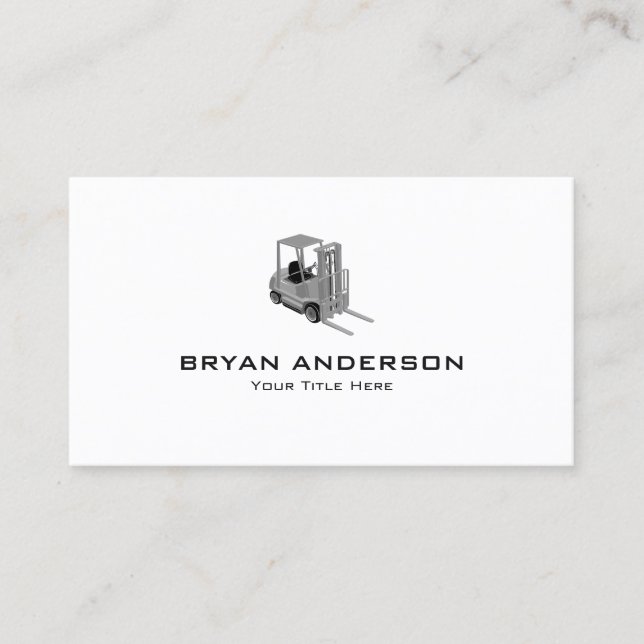 Forklift Construction Business Card (Front)