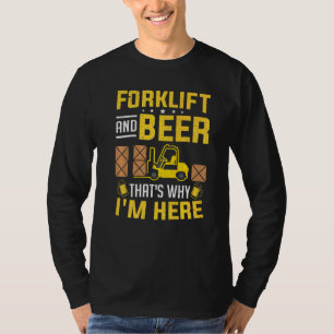 Forklift Driver Fork And Beer Forklift T-Shirt