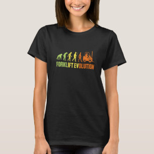 Forklift Evolution Funny Forklift Operator Fork Wa T-Shirt