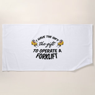 Forklift Gift Beach Towel
