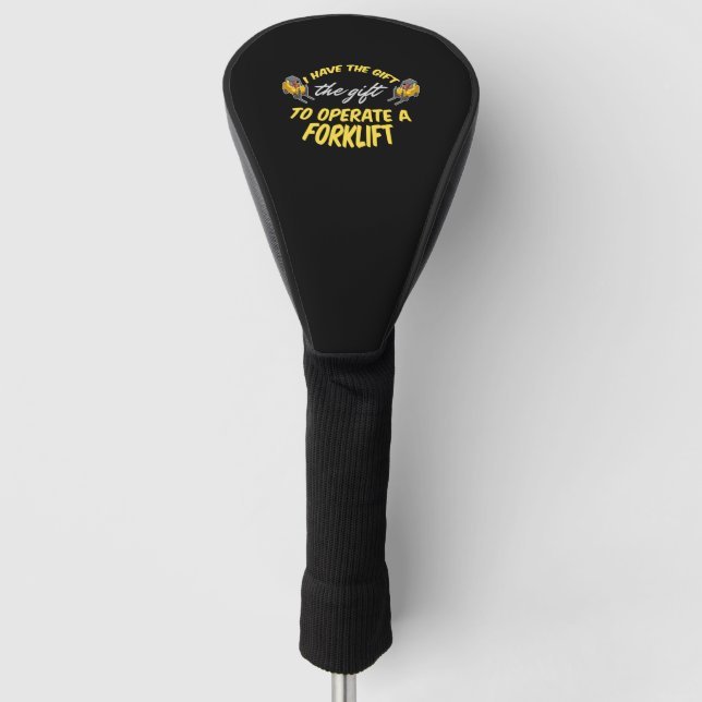 Forklift Gift Golf Head Cover (Front)