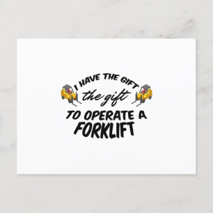 Forklift Gift Holiday Postcard
