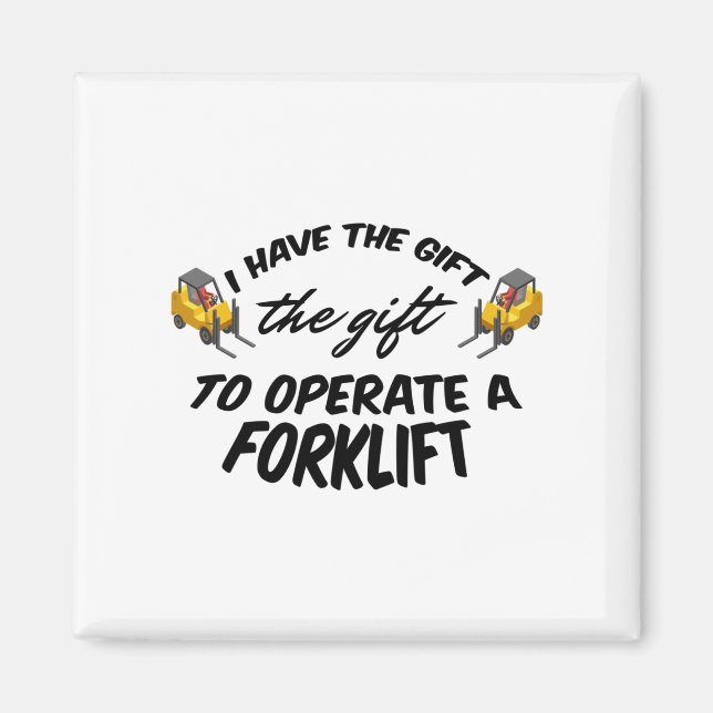 Forklift Gift Magnet (Front)