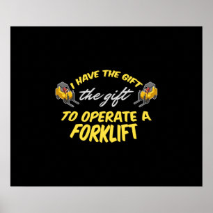 Forklift Gift Poster