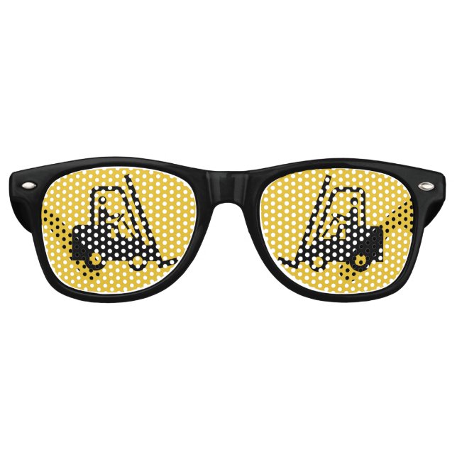 Forklift Icon Retro Sunglasses (Front)