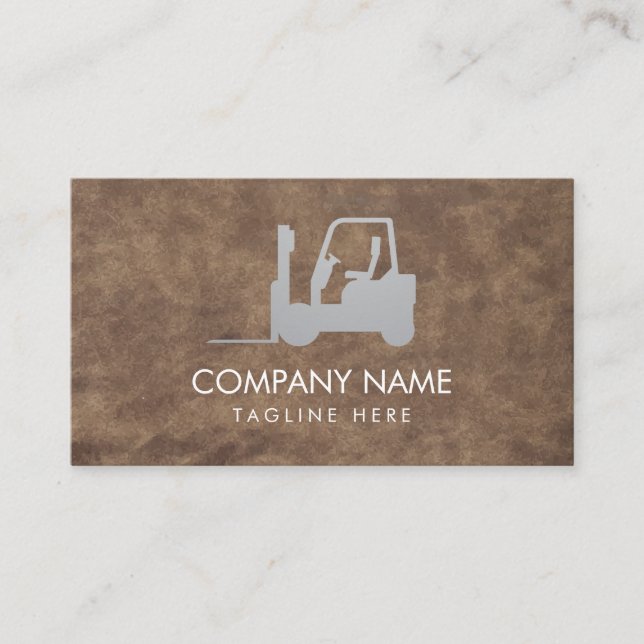 Forklift, Logisitcs - Professional Business Card (Front)