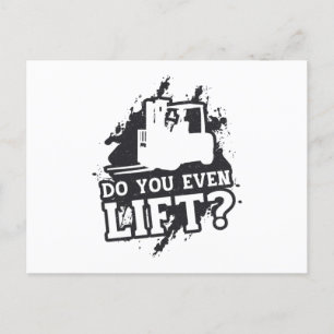 Forklift Operator Do You Even Lift Forklift Gift Postcard