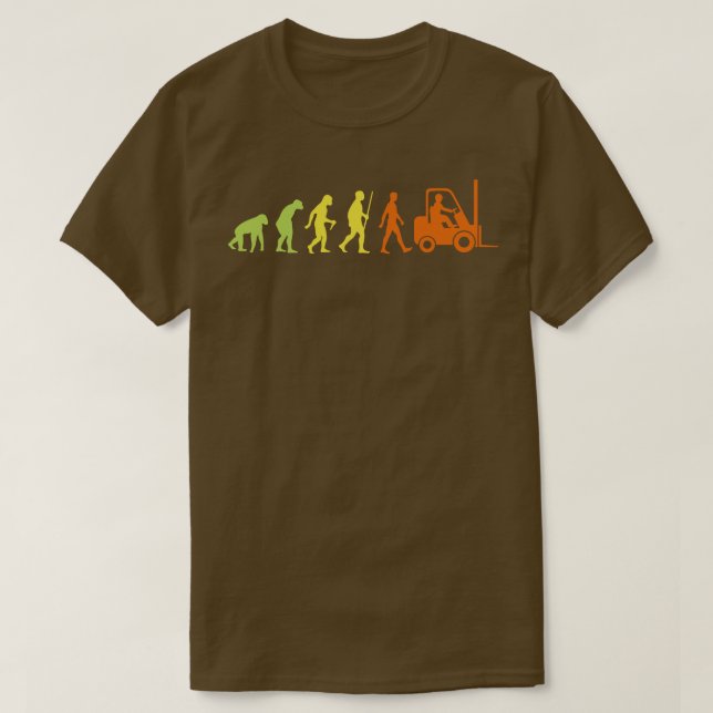 Forklift Operator Evolution T-Shirt (Design Front)