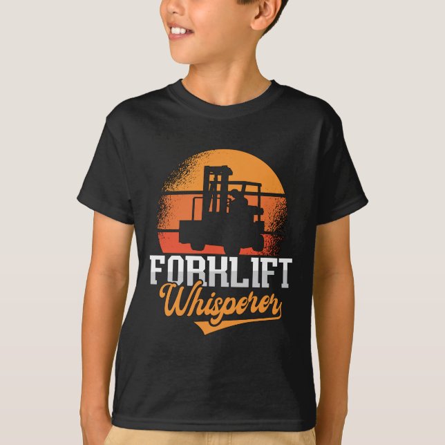 Forklift Operator Forklift Whisperer Worker Driver T-Shirt (Front)