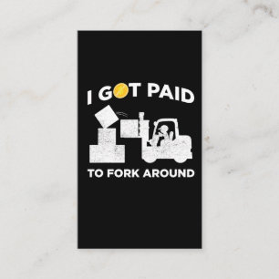Forklift Operator Get Paid Forklifting Storeman Business Card
