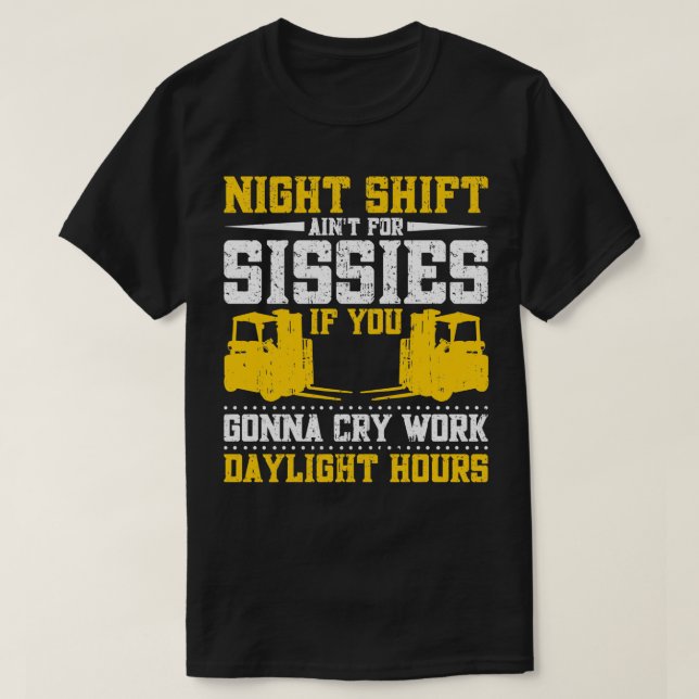 Forklift Operator Warehouse Worker Forklift Driver T-Shirt (Design Front)