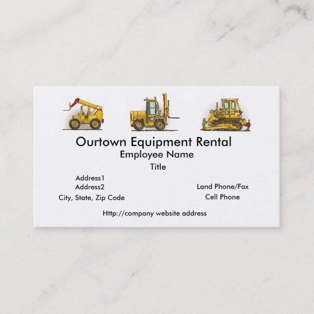 Forklift Truck Business Cards (Front)